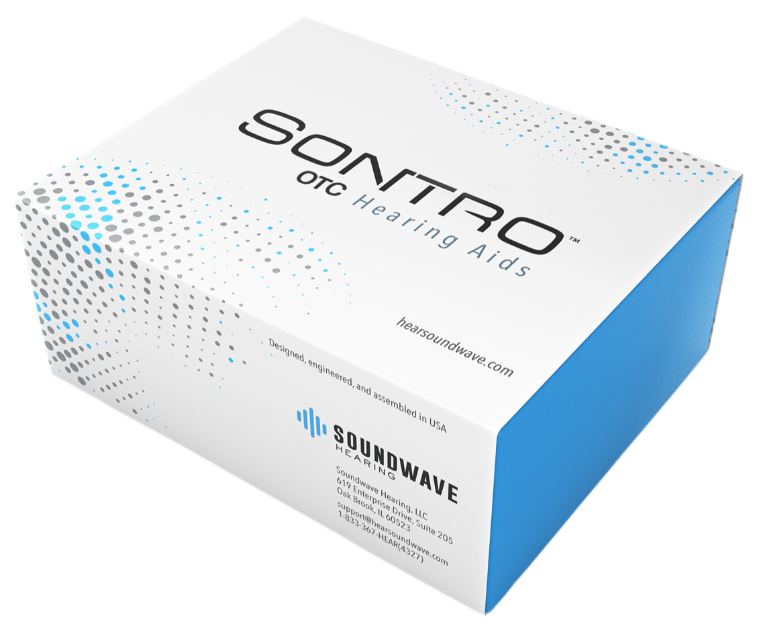 Sontro OTC Hearing Aid Product Packaging