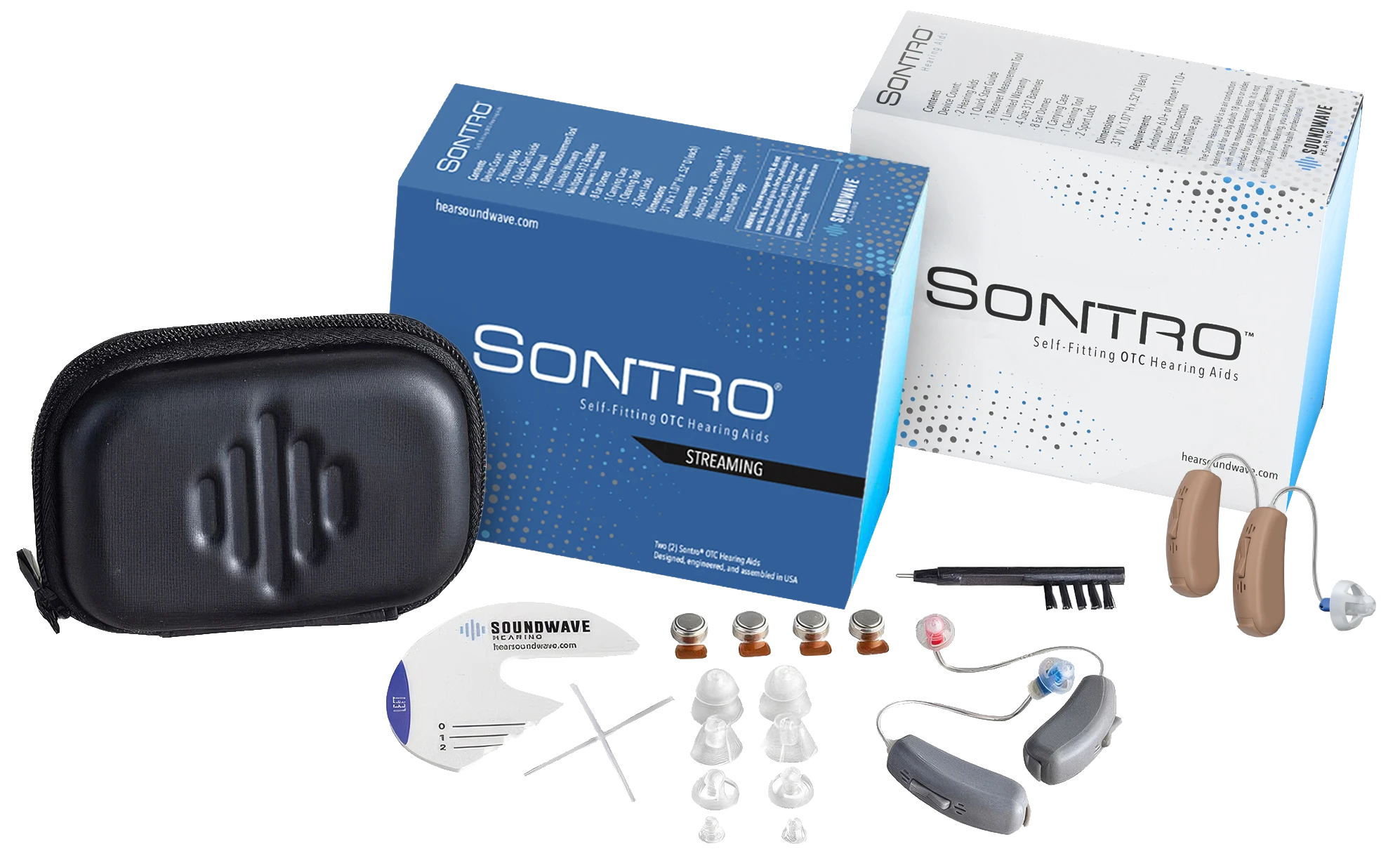 Sontro OTC Hearing Aid Product Packaging